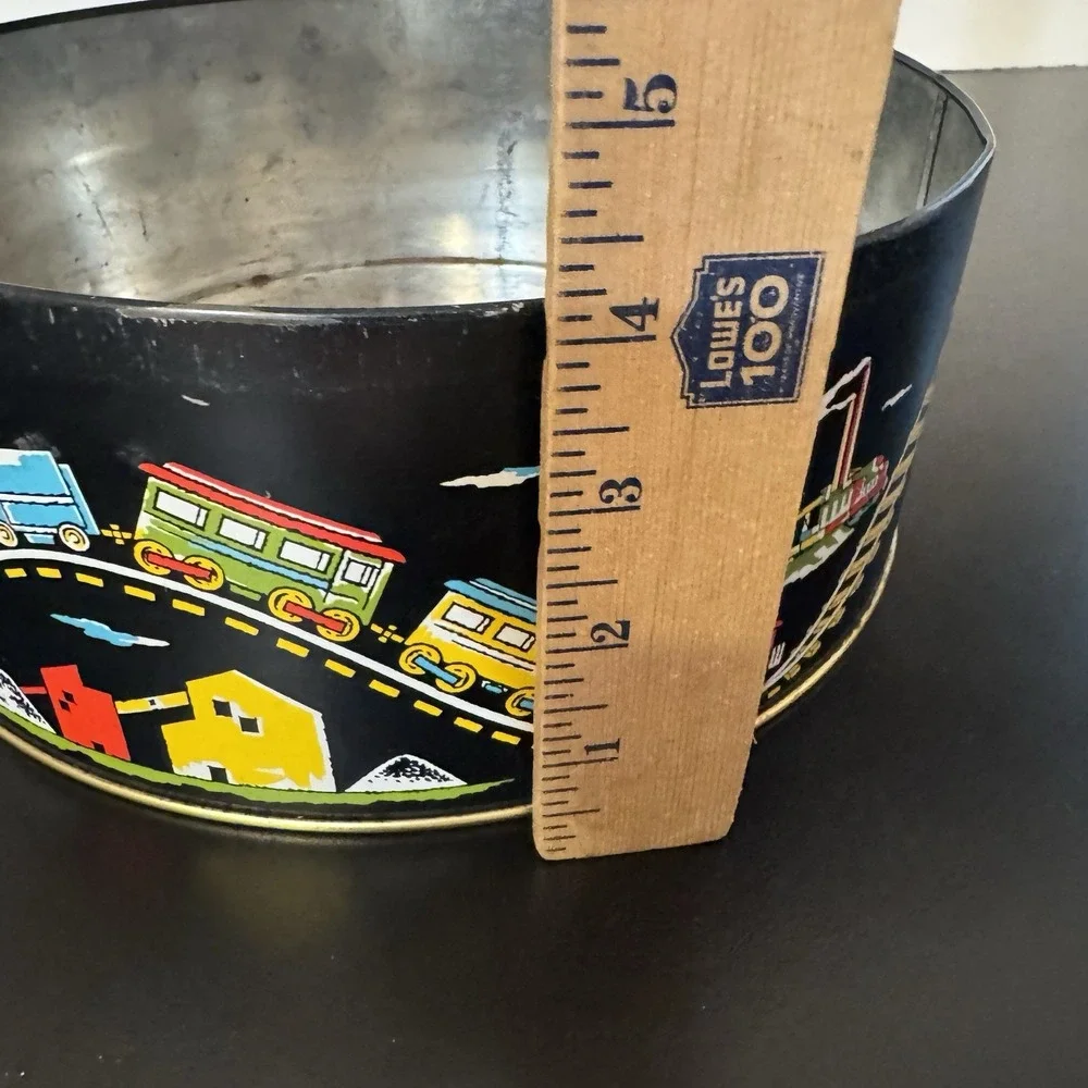 Vintage Bachman Bakery Railroad Train Tin And Tray 10